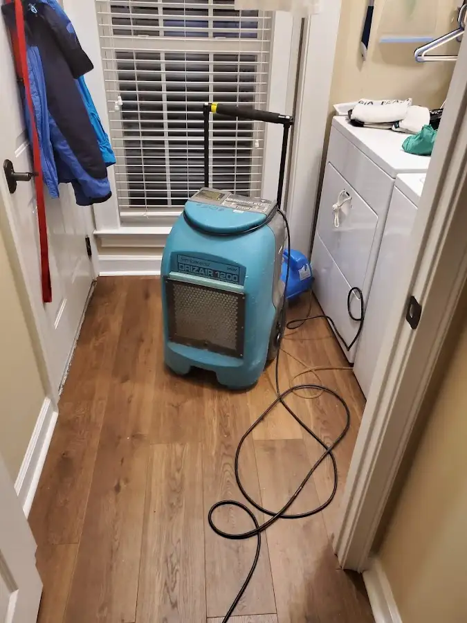 Commercial dehumidifier deployed for Flood Damage Cleanup in Winters